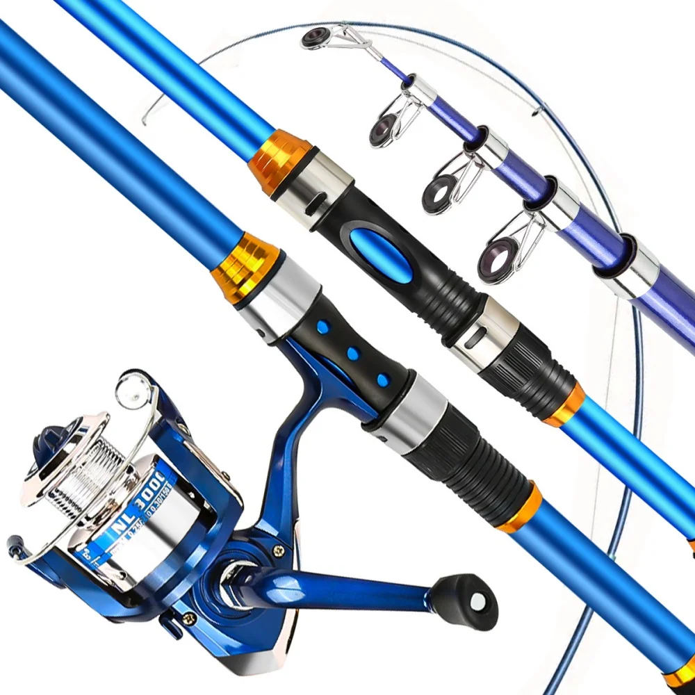 Set Joran Pancing Serat Kaca T - Spincast Reel ulasan dan harga
